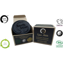 Load image into Gallery viewer, Earth Sense Organics - Spa Noir - Solid Shampoo with activated charcoal - 60g
